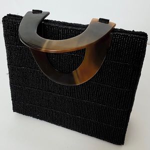 Vintage Black Beaded Purse